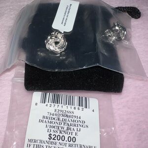 Diamond Love Knot Stud Earrings